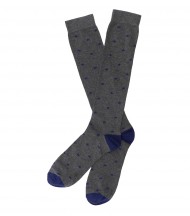 Calcetines largos EMV gris estrellas azul marino