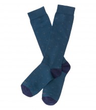 Calcetines largos EMV azul pato aspas gris