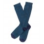 Calcetines largos EMV azul marino letras celeste
